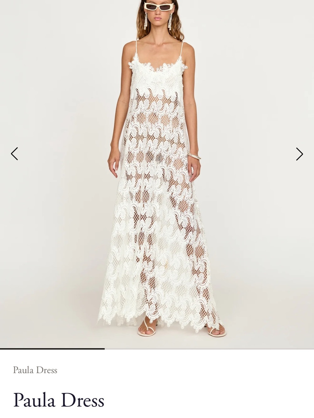 Eliou Paula White Crochet Maxi Dress